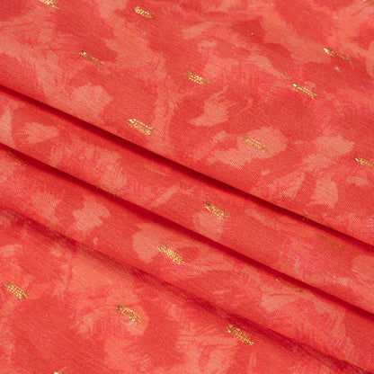 Mood Exclusive Carnation Creation Metallic Dotted Crinkled Viscose Crepe Full