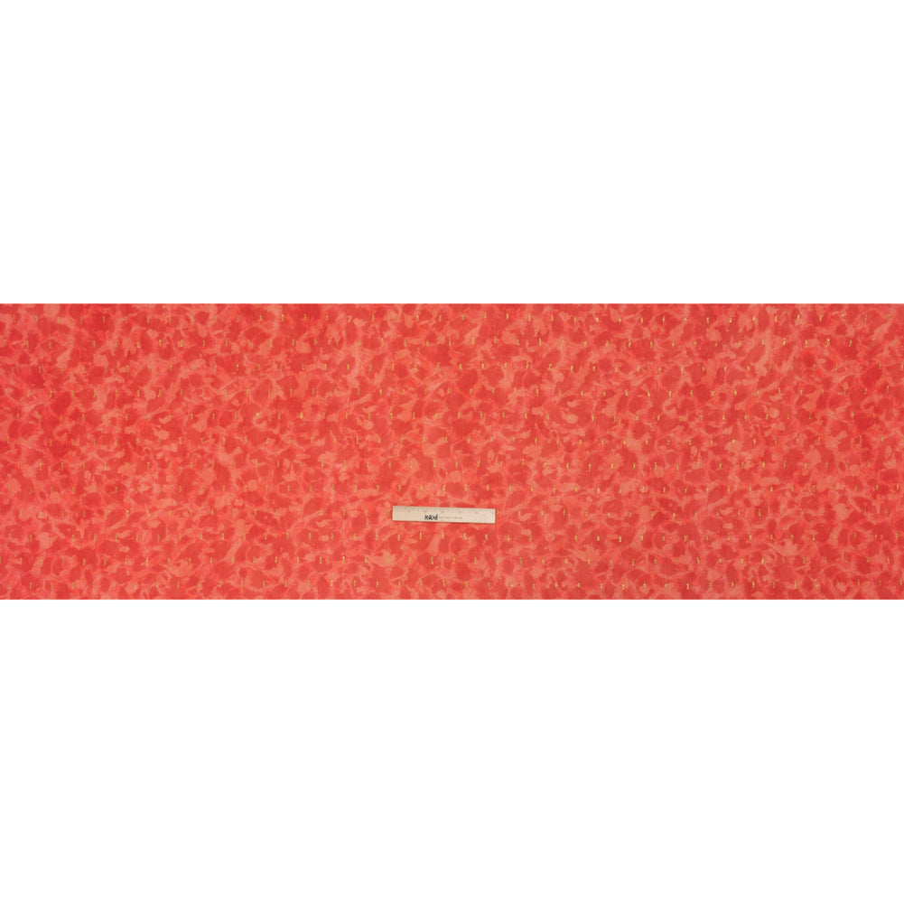 Mood Exclusive Carnation Creation Metallic Dotted Crinkled Viscose Crepe Drape