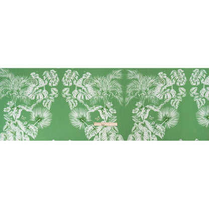 Viscose Woven Print - Green and White Tropical Leaves - Mood Exclusive Living Museum Drape