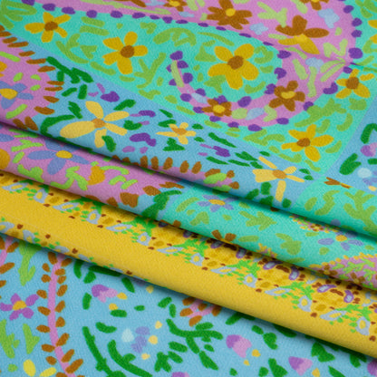 Mood Exclusive Yellow Parasol Park Sustainable Viscose Fluid Satin Full