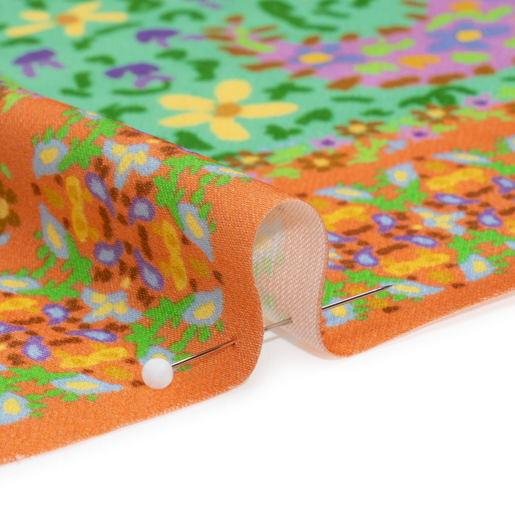 Mood Exclusive Orange Parasol Park Sustainable Viscose Fluid Satin Folded