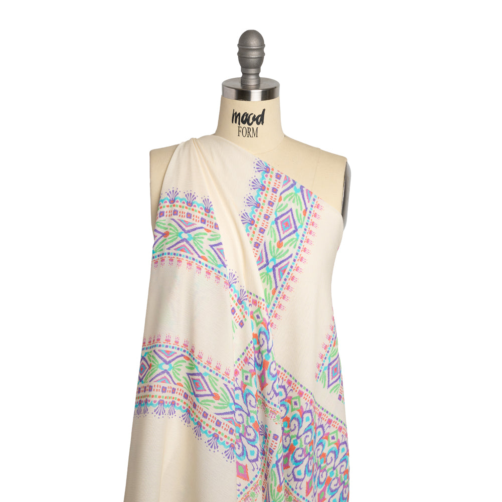 Mood Exclusive Color Castle Gauzy Wrinkled Rayon Woven Panel Detail