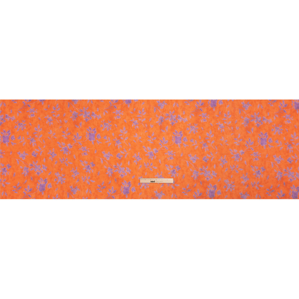 Mood Exclusive Orange and Purple Stamped on my Mind Viscose Georgette Full