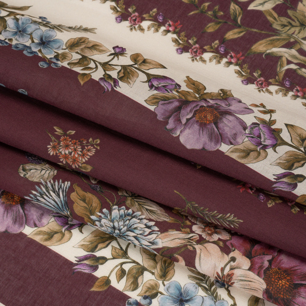 Mood Exclusive Multicolor Mulberry Tapestry Cotton Voile Panel Folded