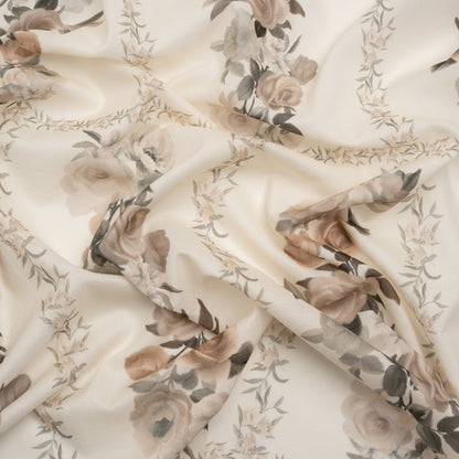 Mood Exclusive Cream Prosaic Petals Cotton Voile Panel