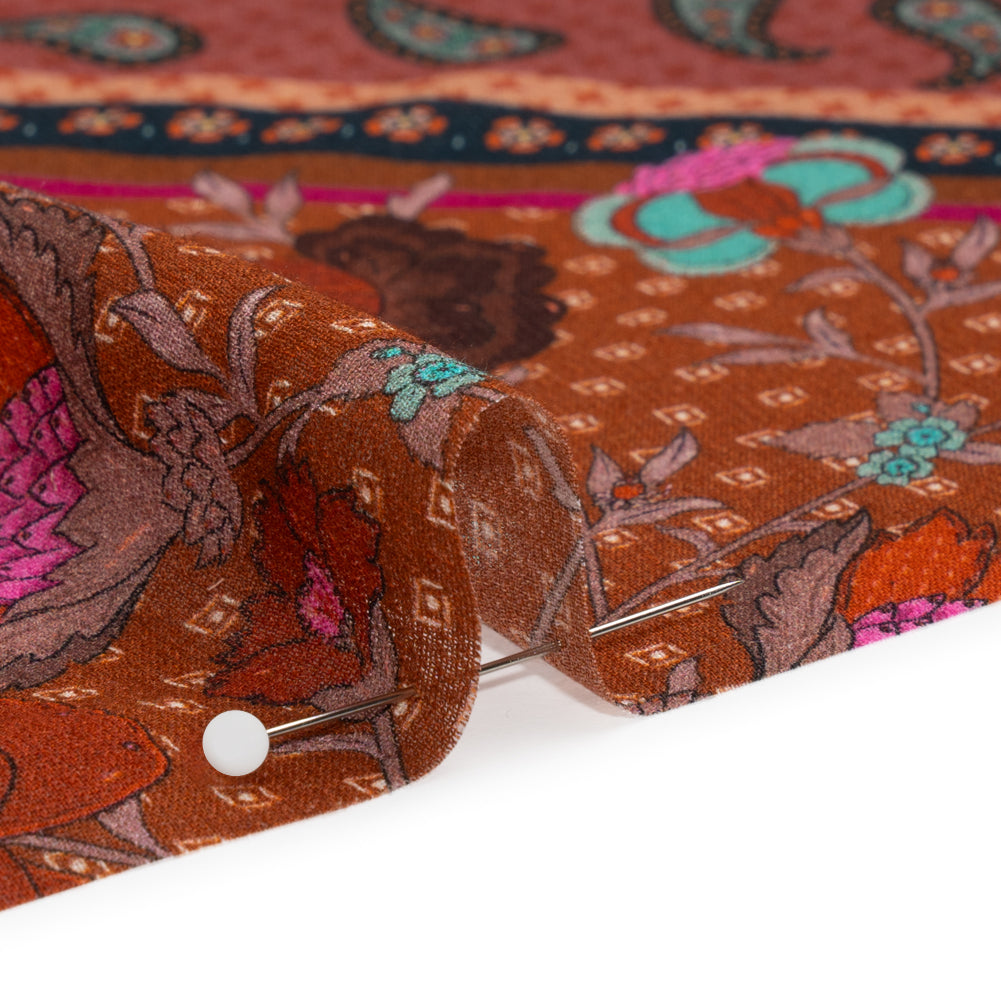 Mood Exclusive Red Busy in Bloom Viscose Georgette Folded