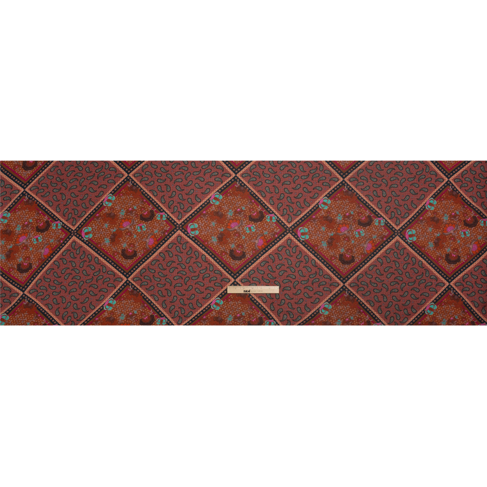 Mood Exclusive Red Busy in Bloom Viscose Georgette Drape