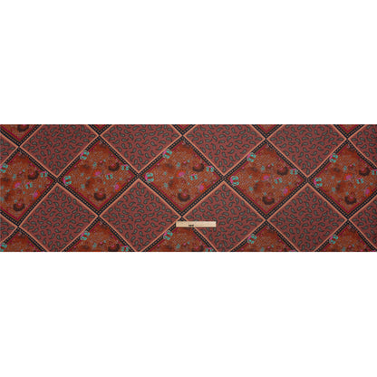 Mood Exclusive Red Busy in Bloom Viscose Georgette Drape