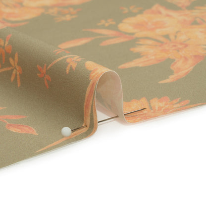 Stretch Cotton Poplin Print - Sage and Yellow Floral - Mood Exclusive Easy Eleanor Detail