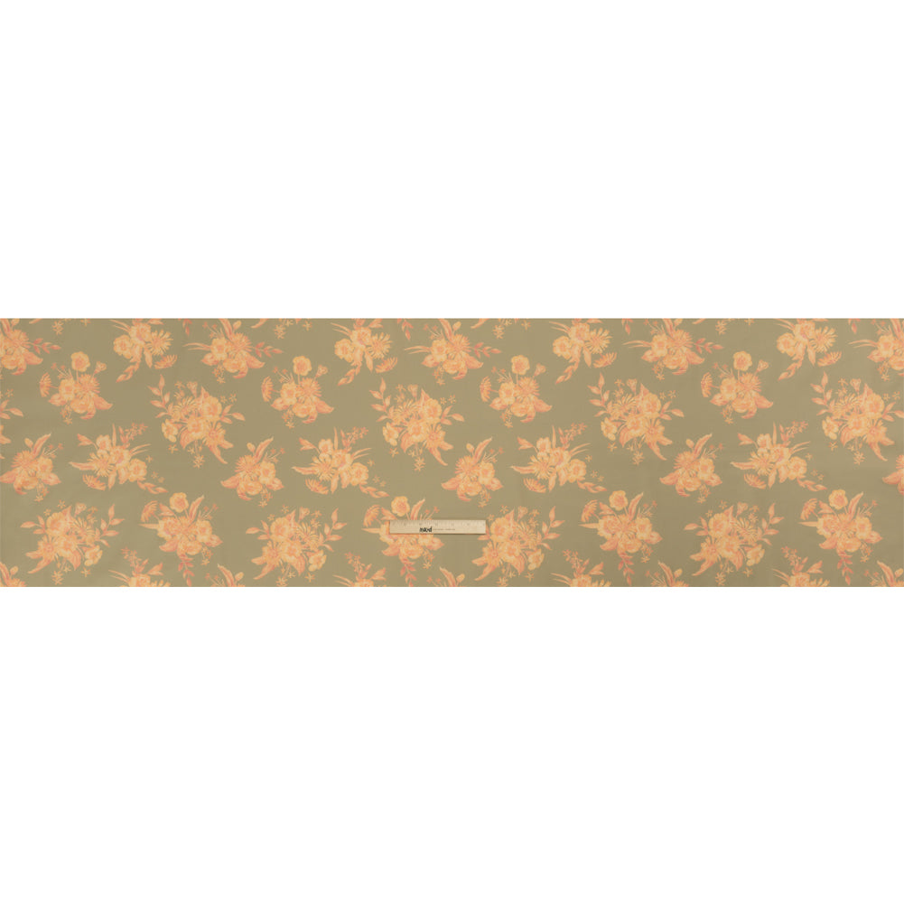 Stretch Cotton Poplin Print - Sage and Yellow Floral - Mood Exclusive Easy Eleanor Full