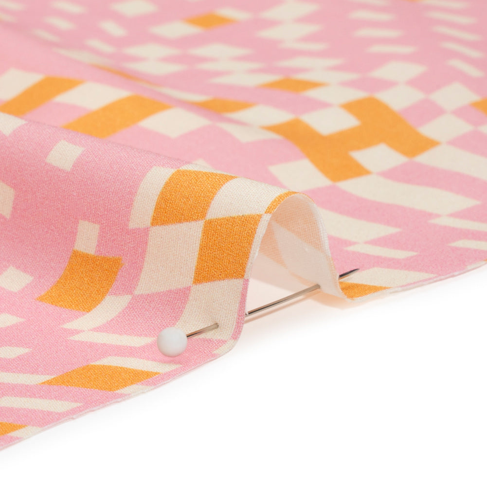 Mood Exclusive Pink Stay Wavy Baby Stretch Cotton Poplin Detail