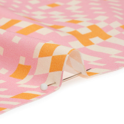Mood Exclusive Pink Stay Wavy Baby Stretch Cotton Poplin Detail