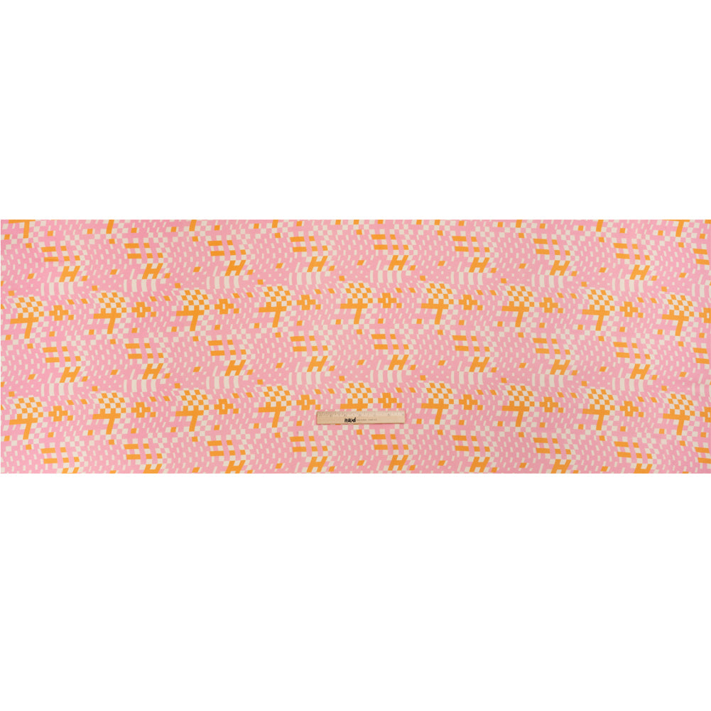 Mood Exclusive Pink Stay Wavy Baby Stretch Cotton Poplin Full