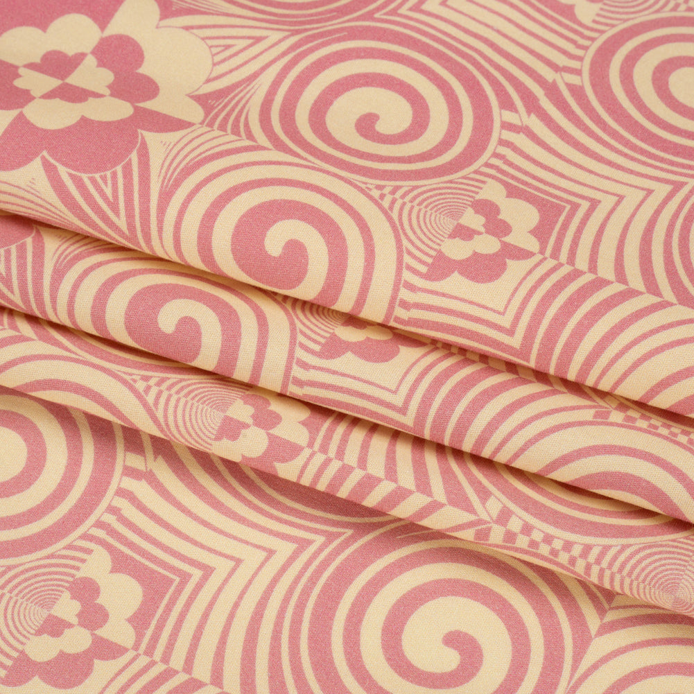 Mood Exclusive Pink Artsy Aesthetic Stretch Cotton Poplin Folded