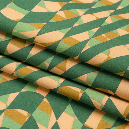 Mood Exclusive Green Picnic Pantomime Stretch Cotton Poplin Folded