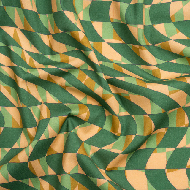 Mood Exclusive Green Picnic Pantomime Stretch Cotton Poplin