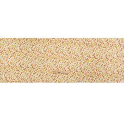 Mood Exclusive Orange Puddled Petals Stretch Cotton Poplin Full