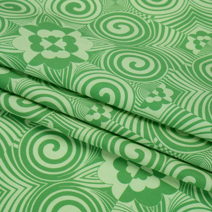 Mood Exclusive Green Artsy Aesthetic Stretch Cotton Poplin Folded