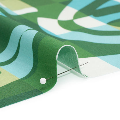 Mood Exclusive Green Game of Haze Stretch Cotton Poplin Detail