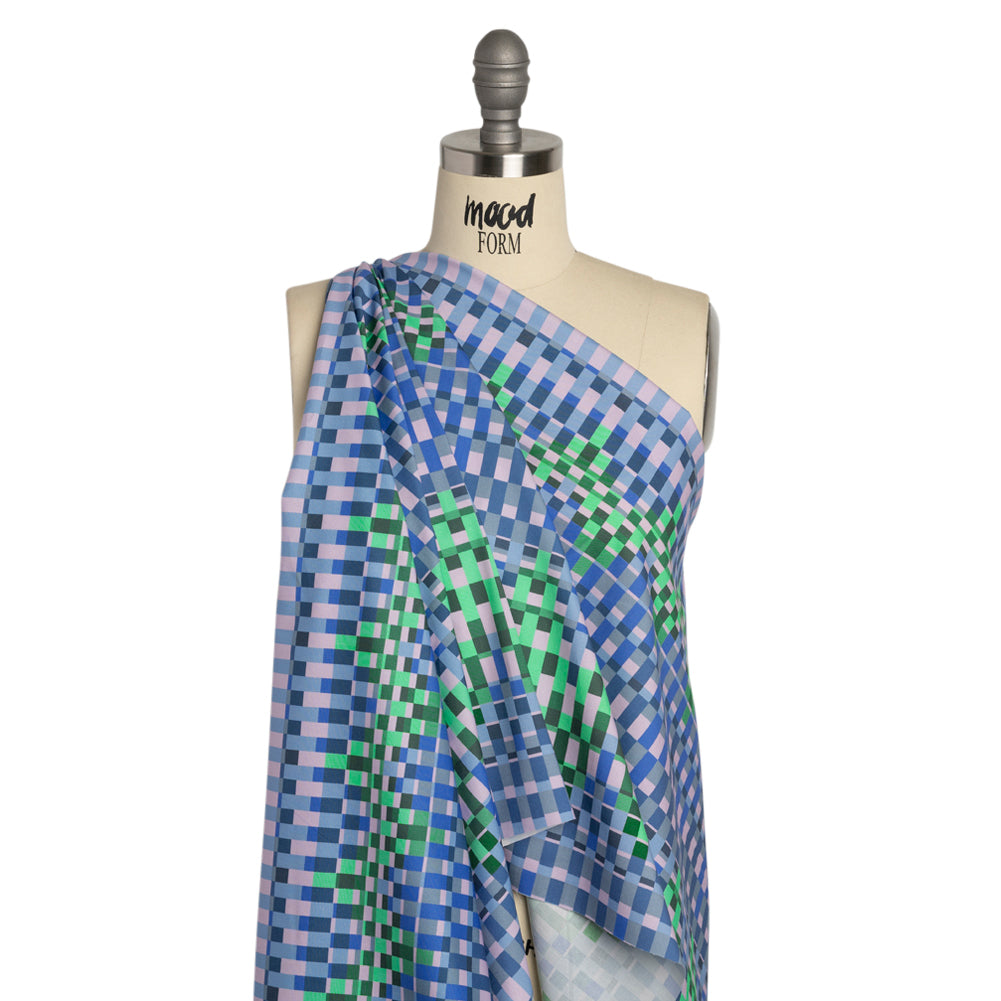 Mood Exclusive Blue Fruit Basket Fete Stretch Cotton Poplin Drape