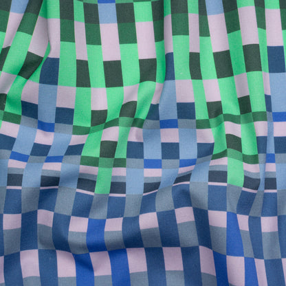 Mood Exclusive Blue Fruit Basket Fete Stretch Cotton Poplin