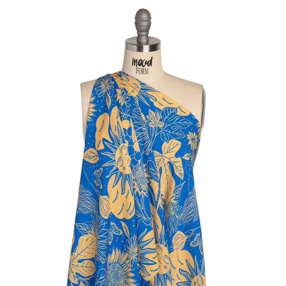 Mood Exclusive Blue Your Solar Self Viscose Twill Drape