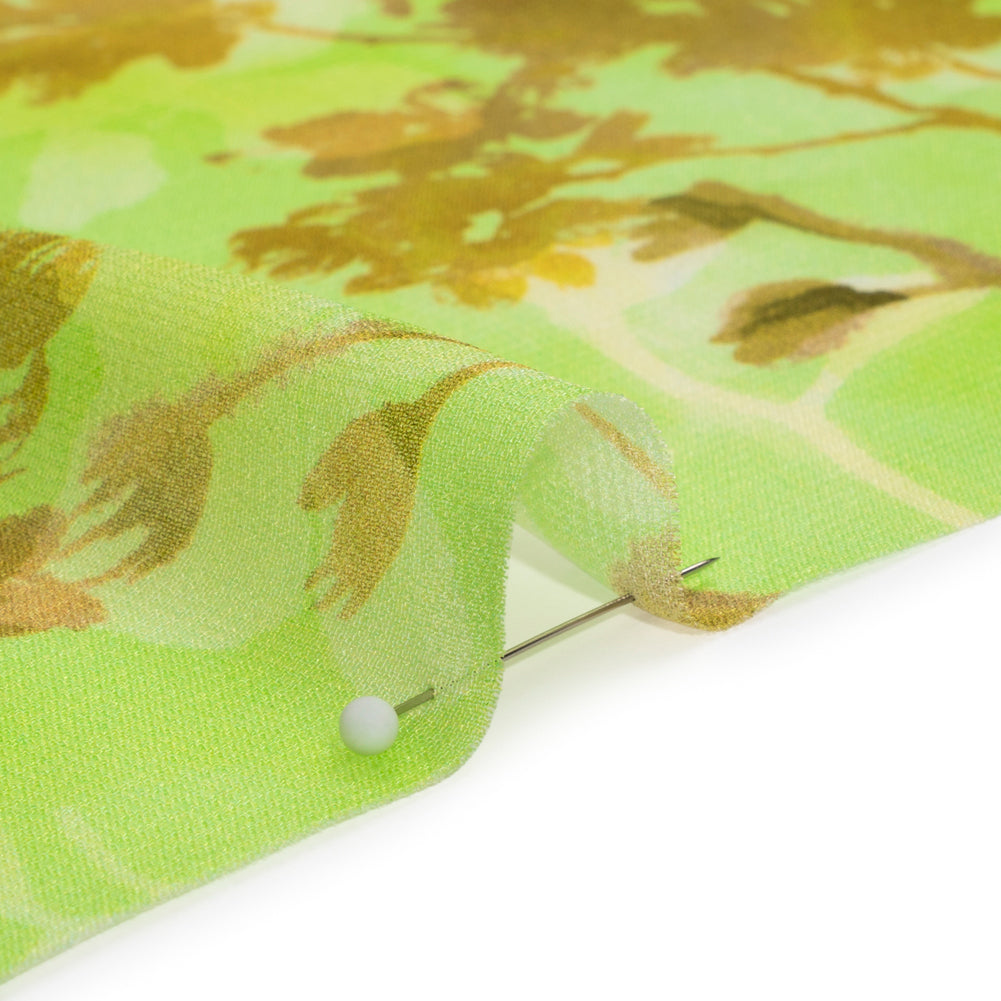 Mood Exclusive Green Sapling Silhouette Viscose Georgette Folded