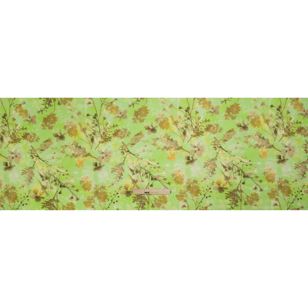 Mood Exclusive Green Sapling Silhouette Viscose Georgette Drape
