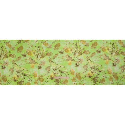 Mood Exclusive Green Sapling Silhouette Viscose Georgette Drape
