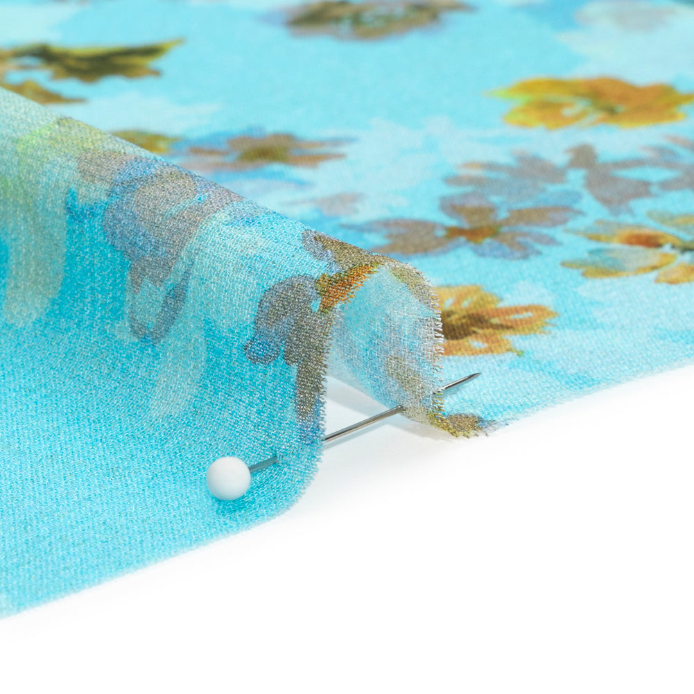 Mood Exclusive Blue Promise of Spring Viscose Georgette Folded