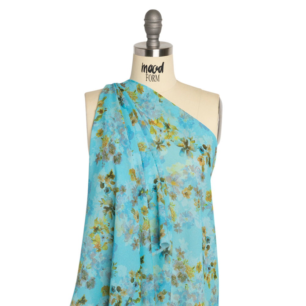 Mood Exclusive Blue Promise of Spring Viscose Georgette Detail
