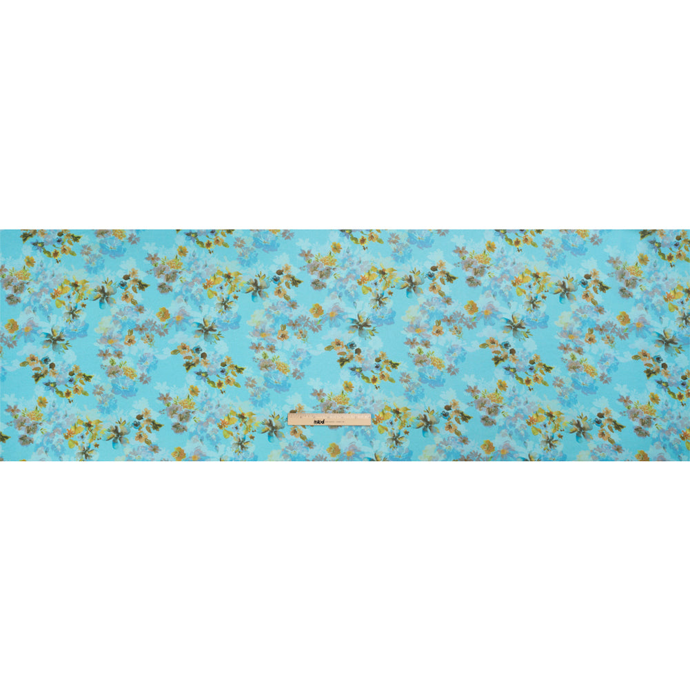 Mood Exclusive Blue Promise of Spring Viscose Georgette Drape
