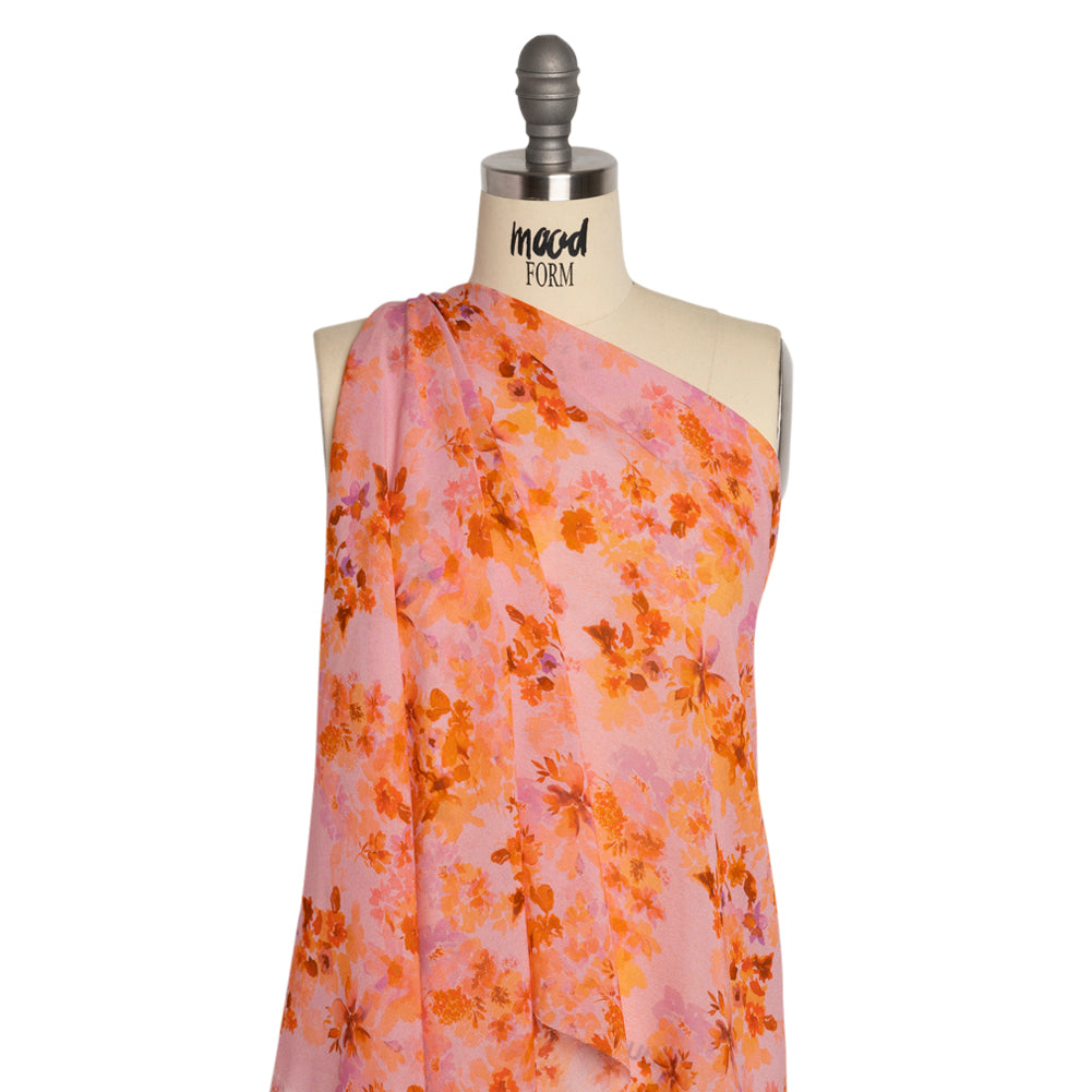 Mood Exclusive Pink Promise of Spring Viscose Georgette Detail