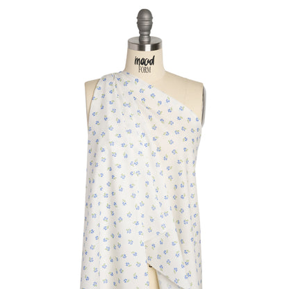 Cotton Voile Print - Blue and White Floral Ditsy - Mood Exclusive Sudden Sweetness Drape
