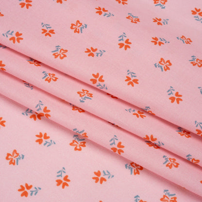 Cotton Voile Print - Pink and White Floral Ditsy - Mood Exclusive Sudden Sweetness Folded