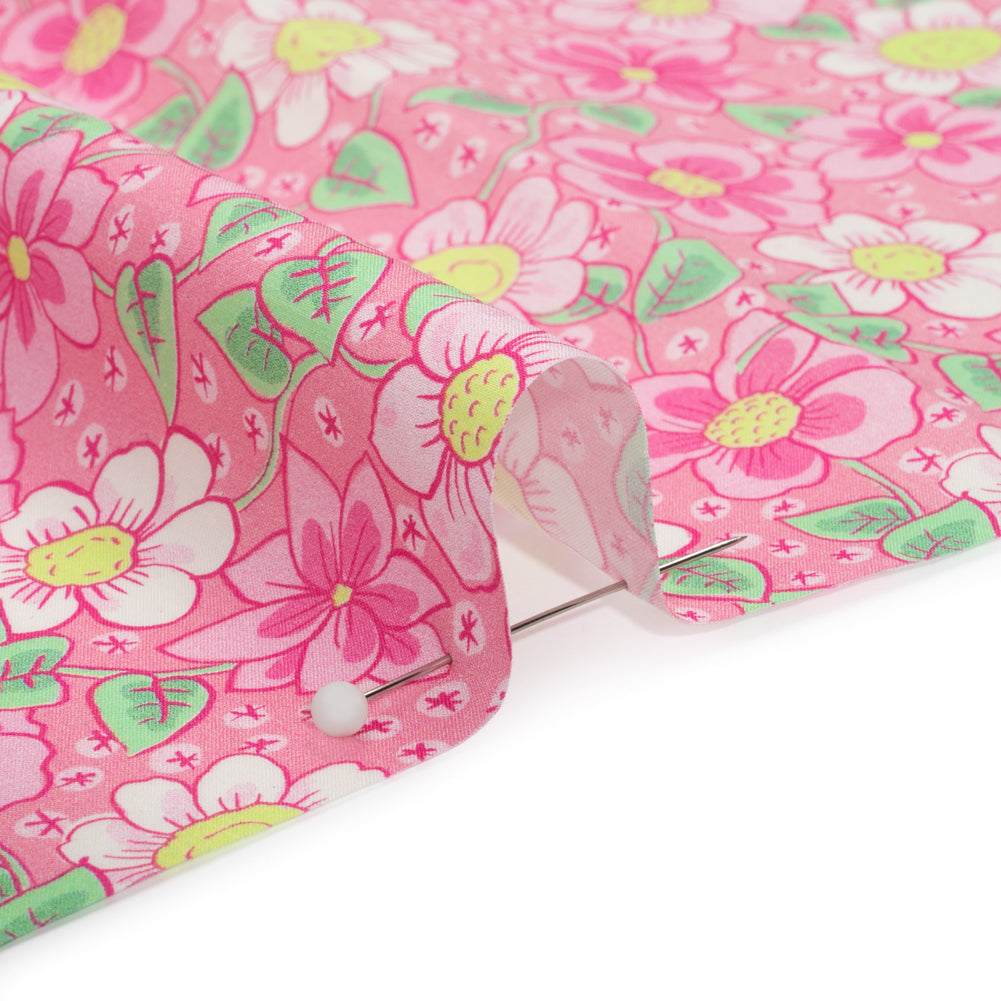 Mood Exclusive Pink Daisy Dipper Cotton Poplin Detail