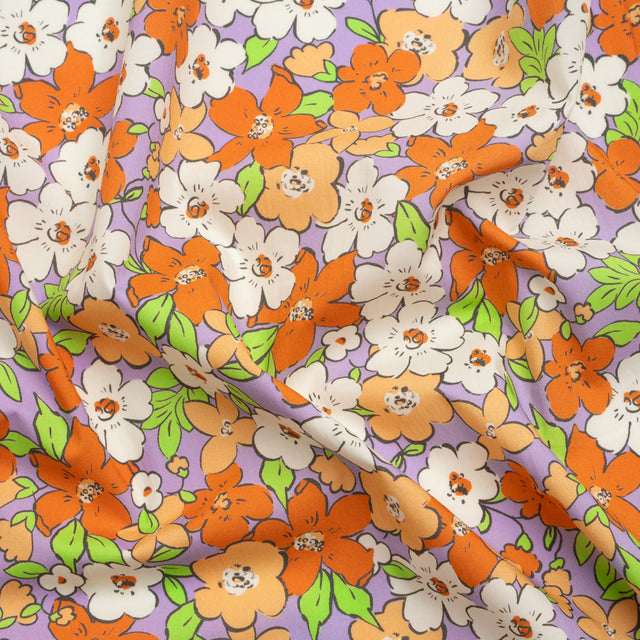 Mood Exclusive Lavender Clementine Fields Cotton Poplin