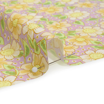 Mood Exclusive Lilac Daisy Dipper Cotton Poplin Detail