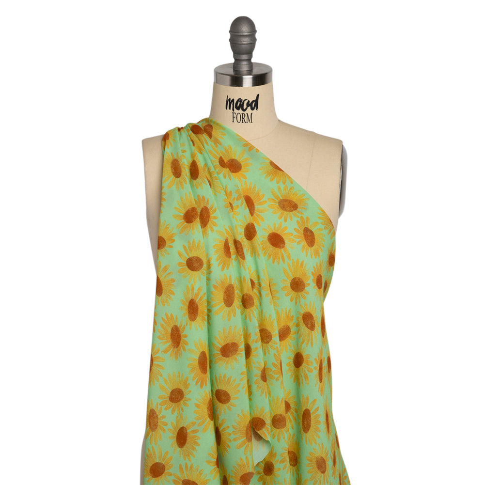 Mood Exclusive Bright Mint Bit of Sun Viscose Georgette Detail