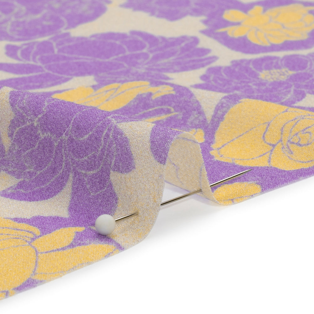 Mood Exclusive Lavender Flowering Floor Viscose Georgette Folded