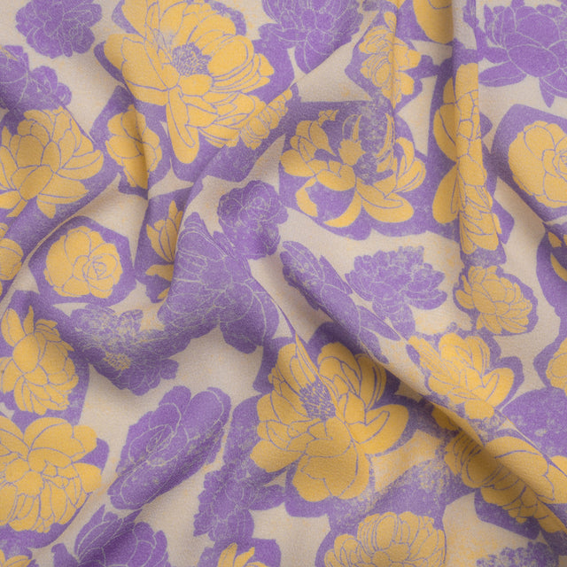 Mood Exclusive Lavender Flowering Floor Viscose Georgette