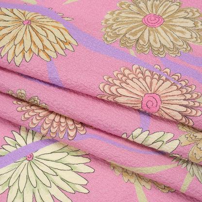 Mood Exclusive Pink Goodness Gardens Stretch Polyester Seersucker Folded