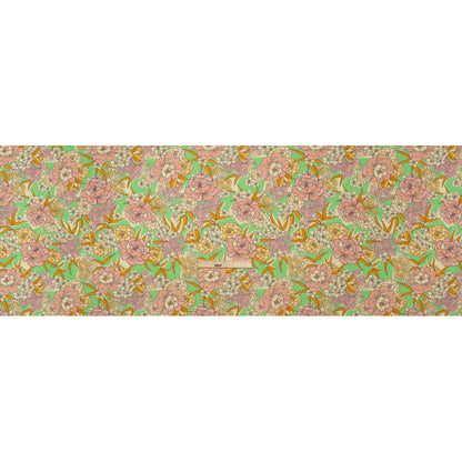Mood Exclusive Green Cherry Blossom Lessons Stretch Polyester Seersucker - Full