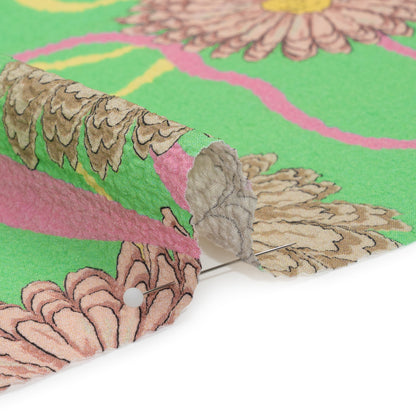 Mood Exclusive Green Goodness Gardens Stretch Polyester Seersucker Detail