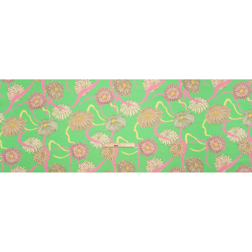 Mood Exclusive Green Goodness Gardens Stretch Polyester Seersucker Full
