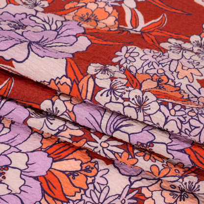 Mood Exclusive Cherry Blossom Lessons Stretch Polyester Seersucker Folded