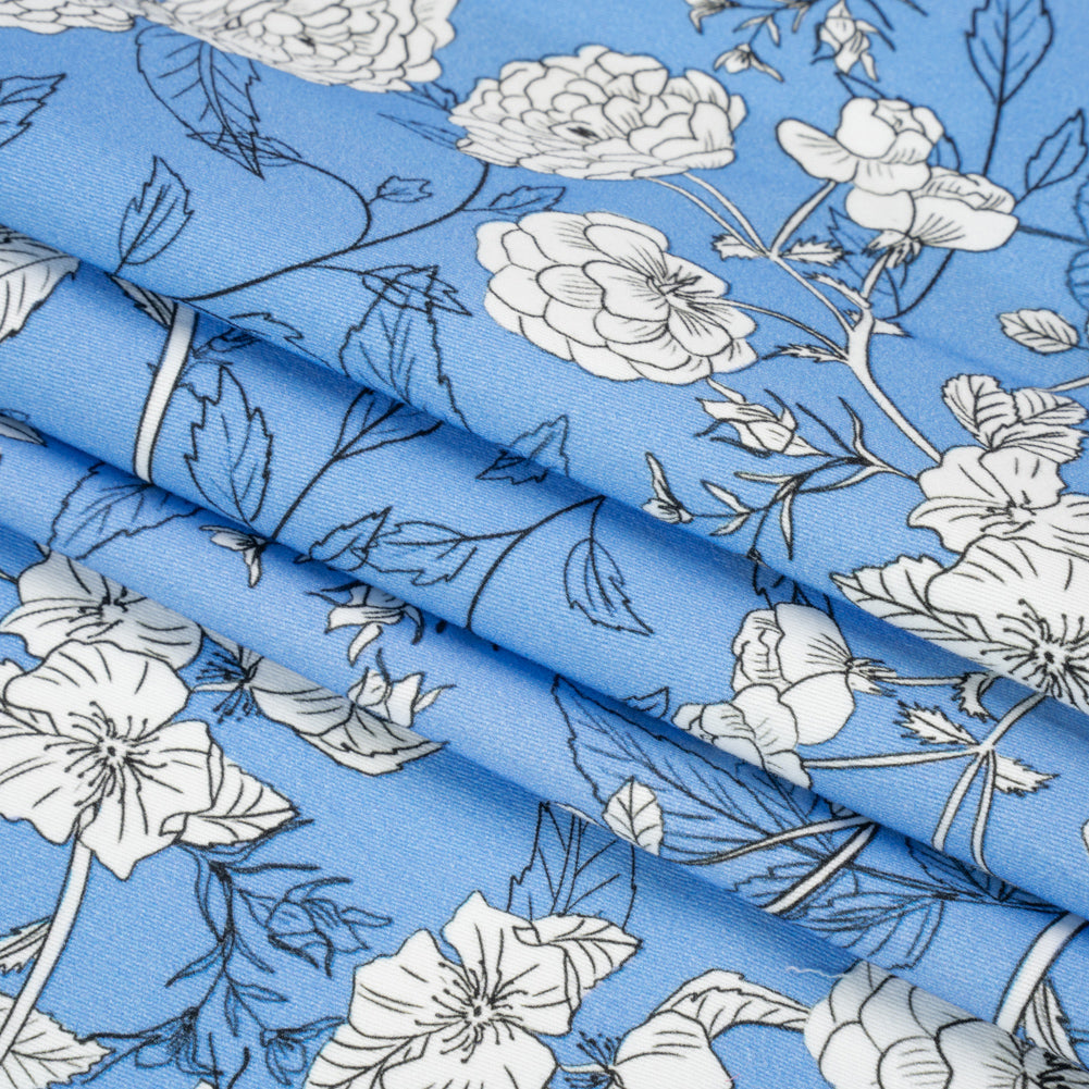 Mood Exclusive Nothin' But Blue Skies Stretch Brushed Cotton Twill Folded