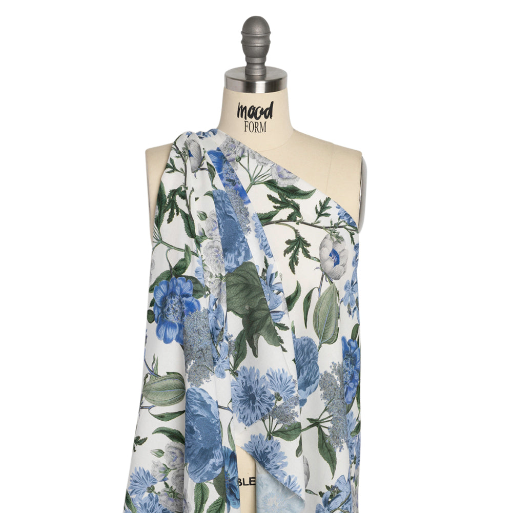 Mood Exclusive Indigo Gathering Sustainable Viscose and Linen Woven Drape