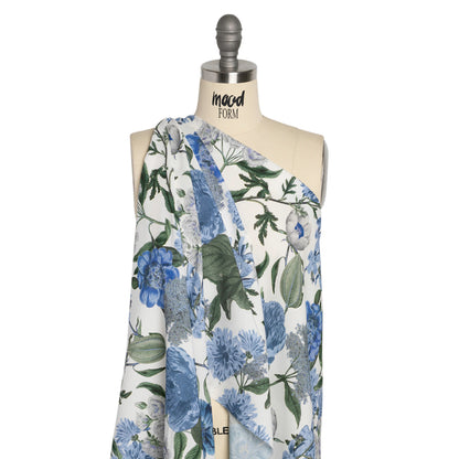 Mood Exclusive Indigo Gathering Sustainable Viscose and Linen Woven Drape