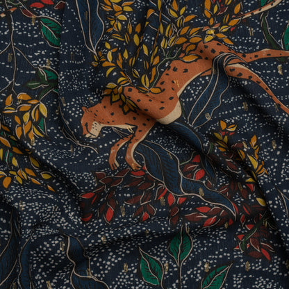 Mood Exclusive Poised to Pounce Metallic Dotted Crinkled Viscose Crepe